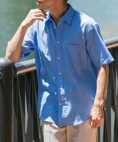 URBAN RESEARCH ROSSO / アーバンリサーチ ロッソ シャツ・ブラウス | 『XLサイズあり』リラックスコットンリネンレギュラーカラー半袖シャツ