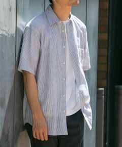 URBAN RESEARCH ROSSO / アーバンリサーチ ロッソ シャツ・ブラウス | 『XLサイズあり』リラックスコットンリネンレギュラーカラー半袖シャツ