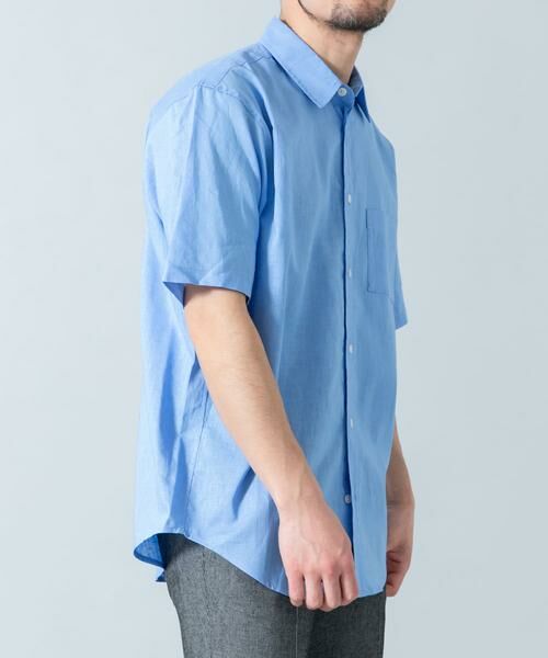 URBAN RESEARCH ROSSO / アーバンリサーチ ロッソ シャツ・ブラウス | 『XLサイズあり』リラックスコットンリネンレギュラーカラー半袖シャツ | 詳細10