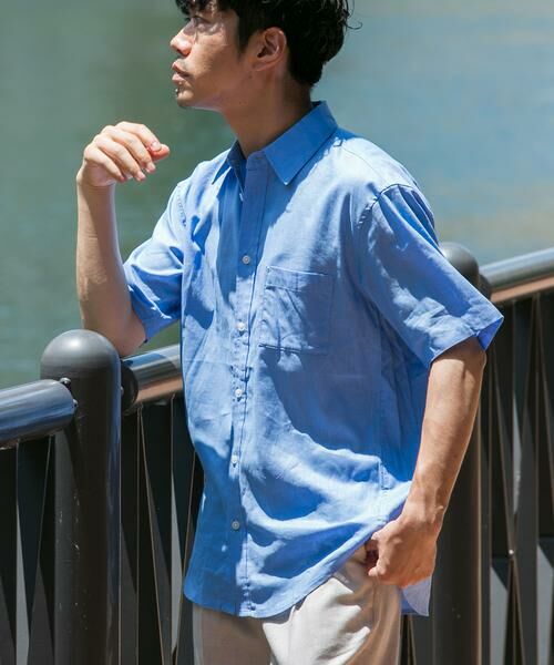 URBAN RESEARCH ROSSO / アーバンリサーチ ロッソ シャツ・ブラウス | 『XLサイズあり』リラックスコットンリネンレギュラーカラー半袖シャツ | 詳細3