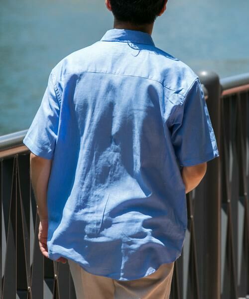 URBAN RESEARCH ROSSO / アーバンリサーチ ロッソ シャツ・ブラウス | 『XLサイズあり』リラックスコットンリネンレギュラーカラー半袖シャツ | 詳細4