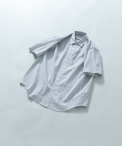URBAN RESEARCH ROSSO/アーバンリサーチ ロッソ 『XLサイズあり』リラックスコットンリネンレギュラーカラー半袖シャツ ブルー系その他 L URBAN RESEARCH ROSSO/アーバンリサーチ ロッソ 『XLサイズあり』リラックスコットンリネンレギュラーカラー半袖シャツ ブルー系その他 L