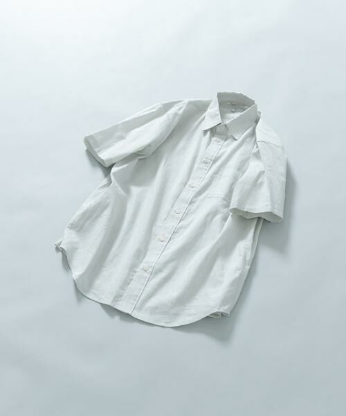 URBAN RESEARCH ROSSO/アーバンリサーチ ロッソ 『XLサイズあり』リラックスコットンリネンレギュラーカラー半袖シャツ ベージュ XL URBAN RESEARCH ROSSO/アーバンリサーチ ロッソ 『XLサイズあり』リラックスコットンリネンレギュラーカラー半袖シャツ ベージュ XL