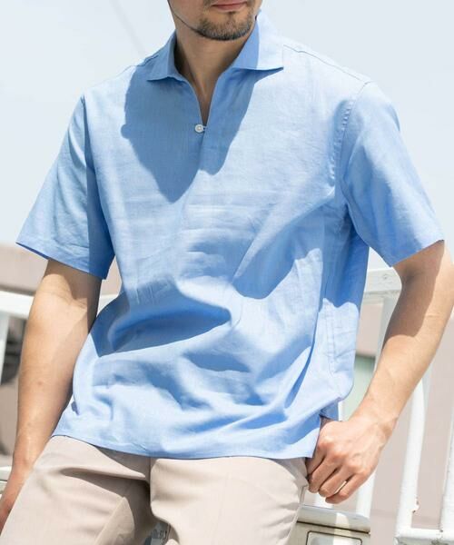 URBAN RESEARCH ROSSO / アーバンリサーチ ロッソ シャツ・ブラウス | 『XLサイズあり』リラックスコットンリネンスキッパーシャツ | 詳細1