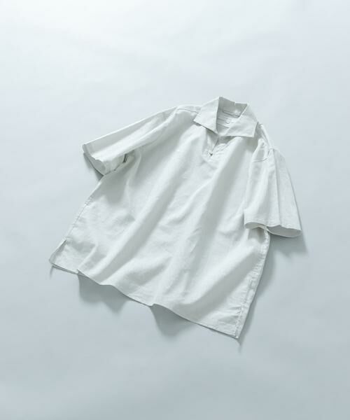 URBAN RESEARCH ROSSO/アーバンリサーチ ロッソ 『XLサイズあり』リラックスコットンリネンスキッパーシャツ ベージュ M