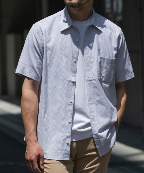 URBAN RESEARCH ROSSO/アーバンリサーチ ロッソ 『防シワ』『XLサイズあり』ハイパフォーマンスリネンレギュラー半袖シャツ ストライプ M URBAN RESEARCH ROSSO/アーバンリサーチ ロッソ 『防シワ』『XLサイズあり』ハイパフォーマンスリネンレギュラー半袖シャツ ストライプ M