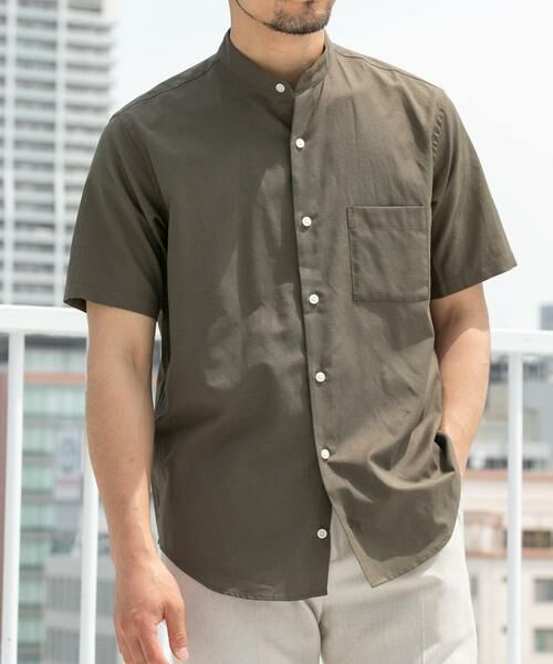 URBAN RESEARCH ROSSO / アーバンリサーチ ロッソ シャツ・ブラウス | 『防シワ』『XLサイズあり』ハイパフォーマンスリネンバンド半袖シャツ | 詳細1
