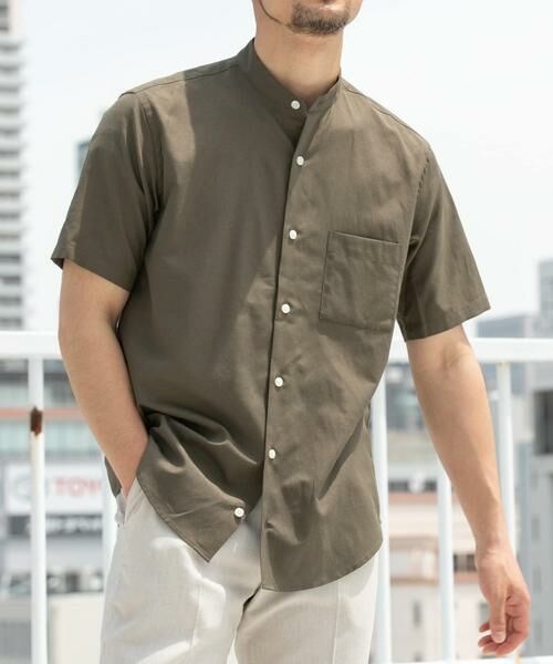 URBAN RESEARCH ROSSO / アーバンリサーチ ロッソ シャツ・ブラウス | 『防シワ』『XLサイズあり』ハイパフォーマンスリネンバンド半袖シャツ | 詳細4