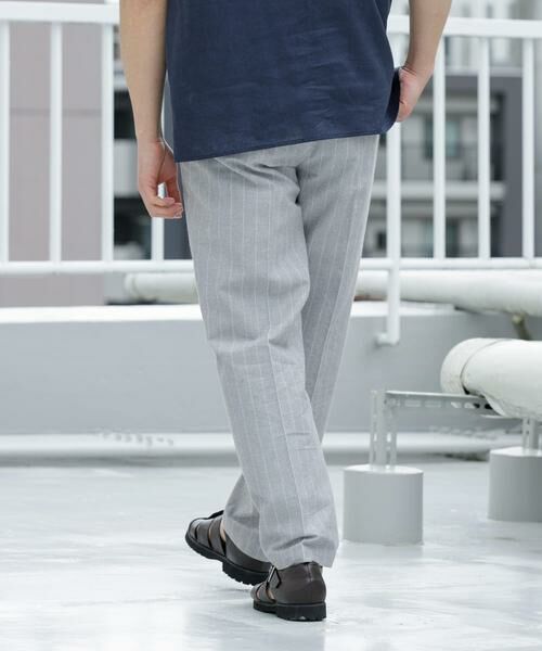 URBAN RESEARCH ROSSO / アーバンリサーチ ロッソ その他パンツ | 『WEB限定』綿麻ストライプリラックステーパードパンツ | 詳細1