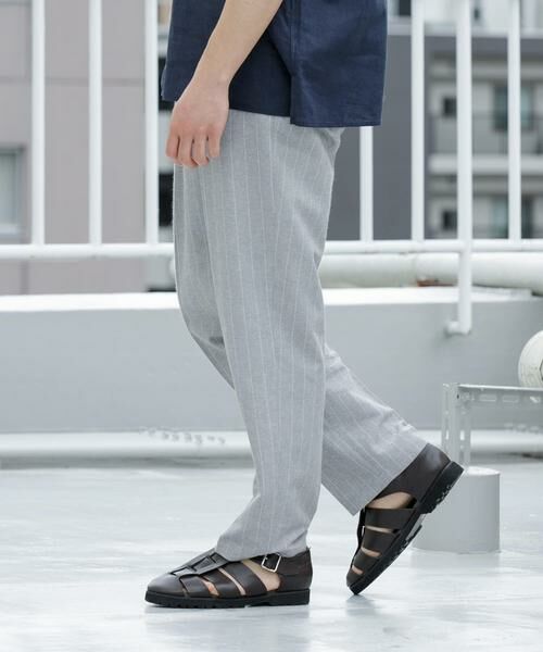 URBAN RESEARCH ROSSO / アーバンリサーチ ロッソ その他パンツ | 『WEB限定』綿麻ストライプリラックステーパードパンツ | 詳細2