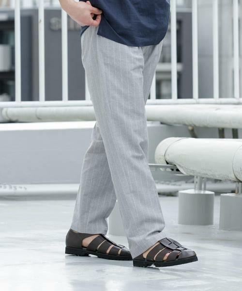 URBAN RESEARCH ROSSO / アーバンリサーチ ロッソ その他パンツ | 『WEB限定』綿麻ストライプリラックステーパードパンツ | 詳細4