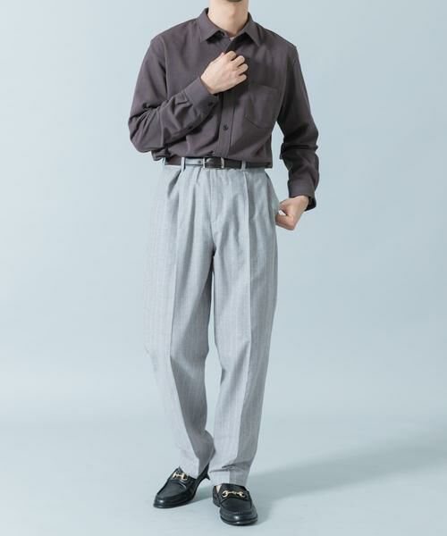 URBAN RESEARCH ROSSO / アーバンリサーチ ロッソ その他パンツ | 『WEB限定』綿麻ストライプリラックステーパードパンツ | 詳細8