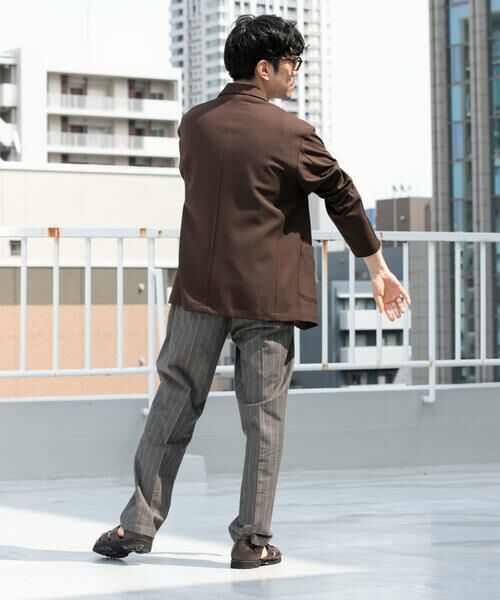 URBAN RESEARCH ROSSO / アーバンリサーチ ロッソ その他パンツ | 『WEB限定』綿麻ストライプリラックステーパードパンツ | 詳細30