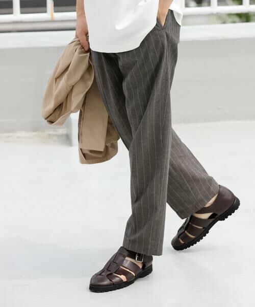 URBAN RESEARCH ROSSO / アーバンリサーチ ロッソ その他パンツ | 『WEB限定』綿麻ストライプリラックステーパードパンツ | 詳細19