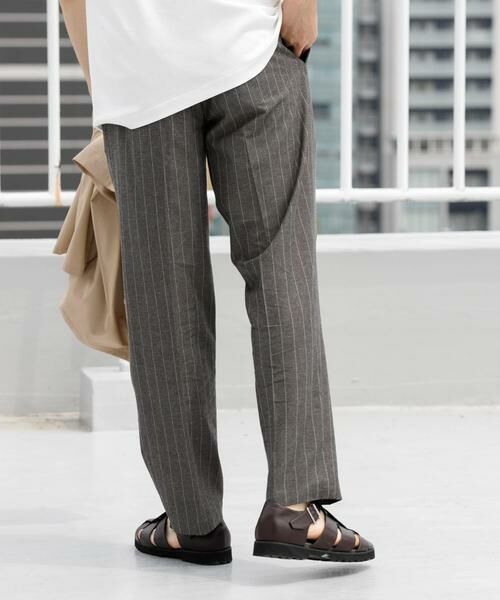 URBAN RESEARCH ROSSO / アーバンリサーチ ロッソ その他パンツ | 『WEB限定』綿麻ストライプリラックステーパードパンツ | 詳細20