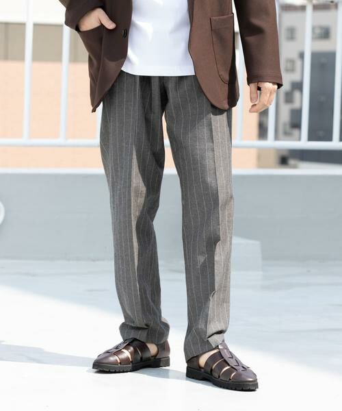 URBAN RESEARCH ROSSO / アーバンリサーチ ロッソ その他パンツ | 『WEB限定』綿麻ストライプリラックステーパードパンツ | 詳細26