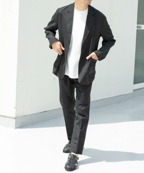 URBAN RESEARCH ROSSO/アーバンリサーチ ロッソ 『防シワ』『XLサイズあり』ハイパフォーマンスリネンセットアップ ブラック S URBAN RESEARCH ROSSO/アーバンリサーチ ロッソ 『防シワ』『XLサイズあり』ハイパフォーマンスリネンセットアップ ブラック S