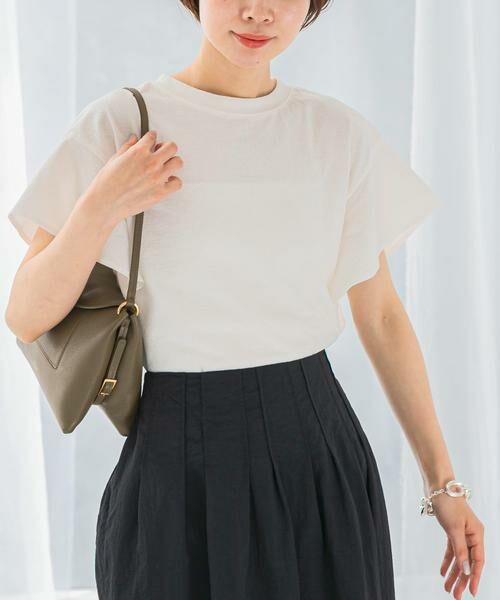 URBAN RESEARCH ROSSO / アーバンリサーチ ロッソ Tシャツ | UVカットフレアスリーブカットソー(ホワイト)