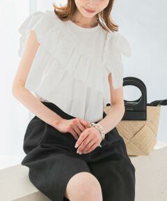 URBAN RESEARCH ROSSO / アーバンリサーチ ロッソ Tシャツ | プリーツフリルデザインプルオーバー