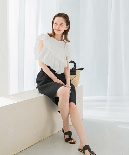 URBAN RESEARCH ROSSO / アーバンリサーチ ロッソ Tシャツ | プリーツフリルデザインプルオーバー | 詳細1