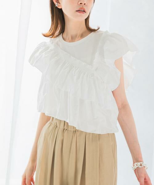URBAN RESEARCH ROSSO / アーバンリサーチ ロッソ Tシャツ | プリーツフリルデザインプルオーバー | 詳細5