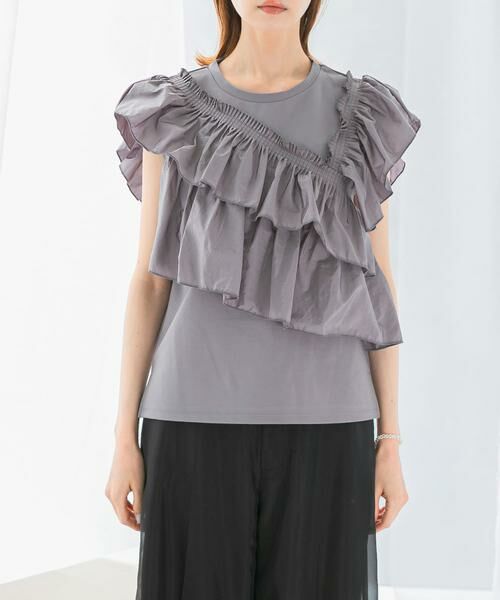 URBAN RESEARCH ROSSO / アーバンリサーチ ロッソ Tシャツ | プリーツフリルデザインプルオーバー | 詳細23