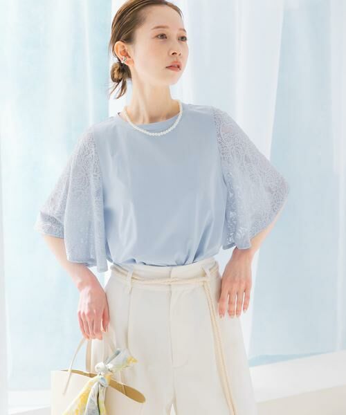 URBAN RESEARCH ROSSO / アーバンリサーチ ロッソ Tシャツ | 『WEB限定』ペイズリーレースフレアスリーブプルオーバー | 詳細1