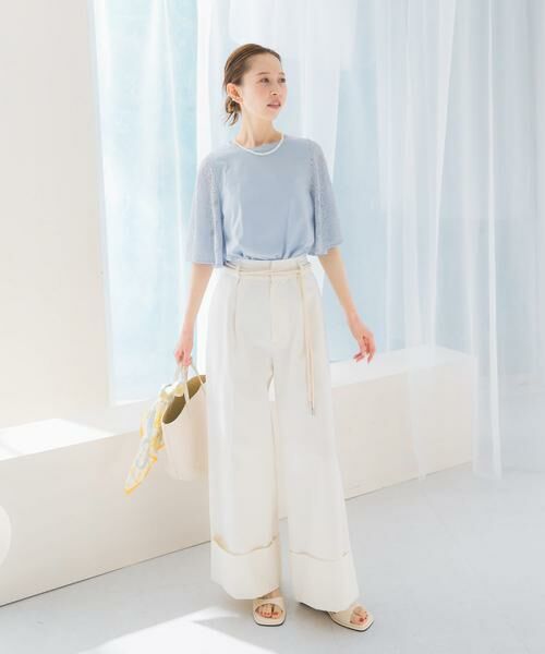 URBAN RESEARCH ROSSO / アーバンリサーチ ロッソ Tシャツ | 『WEB限定』ペイズリーレースフレアスリーブプルオーバー | 詳細2