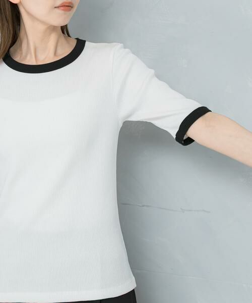 URBAN RESEARCH ROSSO / アーバンリサーチ ロッソ Tシャツ | バイカラーコンパクトリブTシャツ | 詳細10