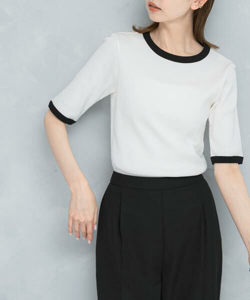 URBAN RESEARCH ROSSO / アーバンリサーチ ロッソ Tシャツ | バイカラーコンパクトリブTシャツ | 詳細3