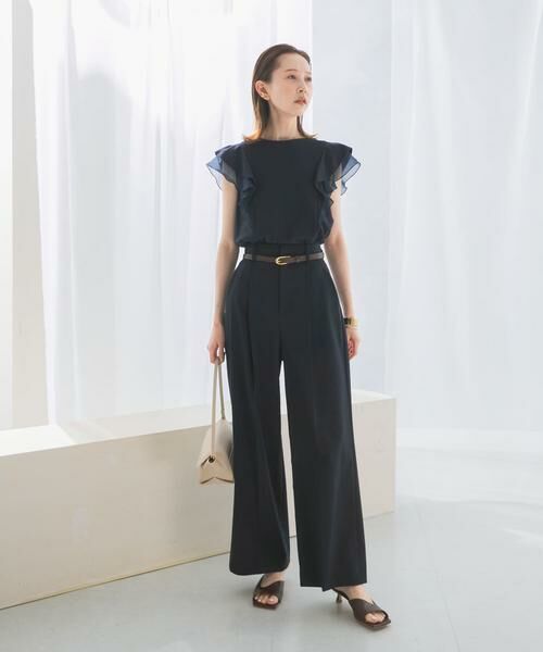 URBAN RESEARCH ROSSO / アーバンリサーチ ロッソ Tシャツ | シアードッキングフリルスリーブTシャツ | 詳細4