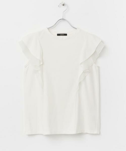 URBAN RESEARCH ROSSO / アーバンリサーチ ロッソ Tシャツ | シアードッキングフリルスリーブTシャツ | 詳細13