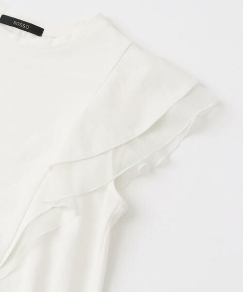 URBAN RESEARCH ROSSO / アーバンリサーチ ロッソ Tシャツ | シアードッキングフリルスリーブTシャツ | 詳細14