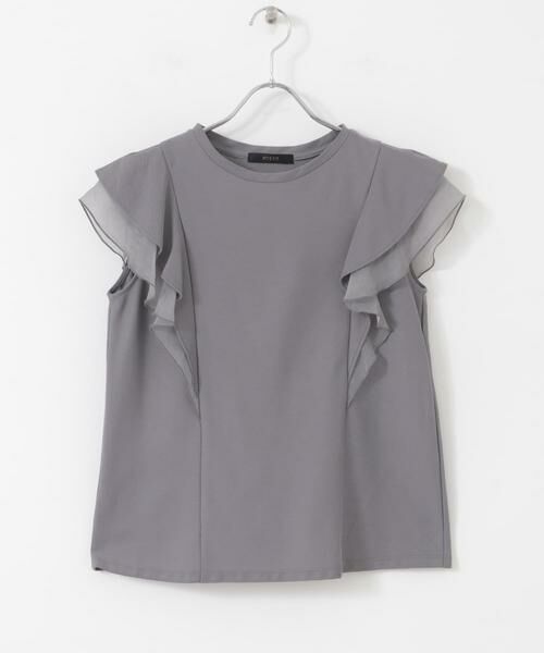 URBAN RESEARCH ROSSO / アーバンリサーチ ロッソ Tシャツ | シアードッキングフリルスリーブTシャツ | 詳細25