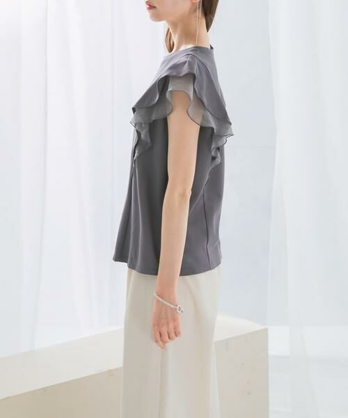 URBAN RESEARCH ROSSO / アーバンリサーチ ロッソ Tシャツ | シアードッキングフリルスリーブTシャツ | 詳細20