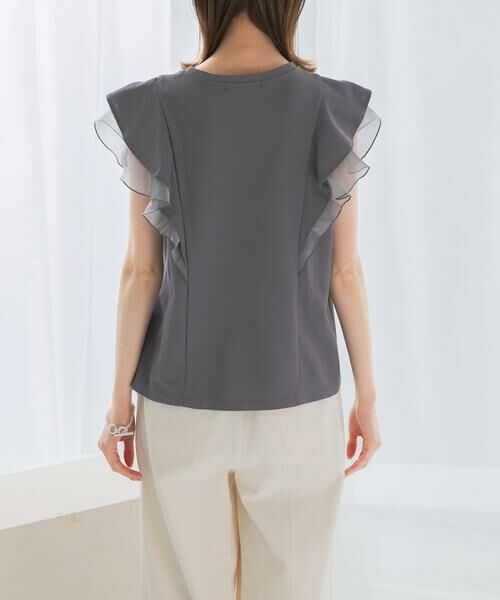 URBAN RESEARCH ROSSO / アーバンリサーチ ロッソ Tシャツ | シアードッキングフリルスリーブTシャツ | 詳細21