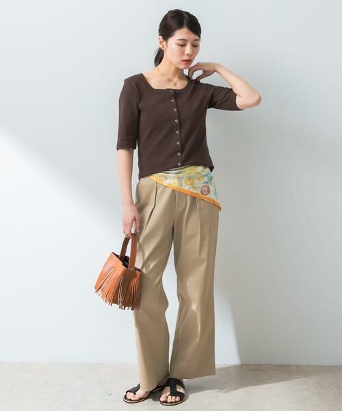 URBAN RESEARCH ROSSO / アーバンリサーチ ロッソ Tシャツ | 『UR TECH ひやサラクール』F by ROSSO　スクエアネックハーフスリーブプルオーバー | 詳細5