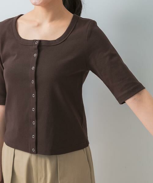 URBAN RESEARCH ROSSO / アーバンリサーチ ロッソ Tシャツ | 『UR TECH ひやサラクール』F by ROSSO　スクエアネックハーフスリーブプルオーバー | 詳細8