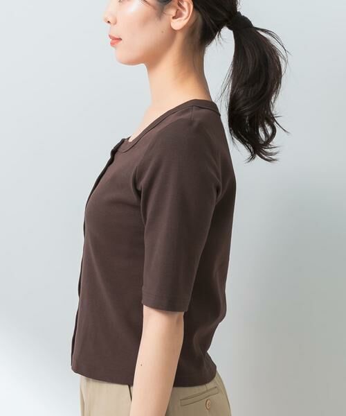 URBAN RESEARCH ROSSO / アーバンリサーチ ロッソ Tシャツ | 『UR TECH ひやサラクール』F by ROSSO　スクエアネックハーフスリーブプルオーバー | 詳細9