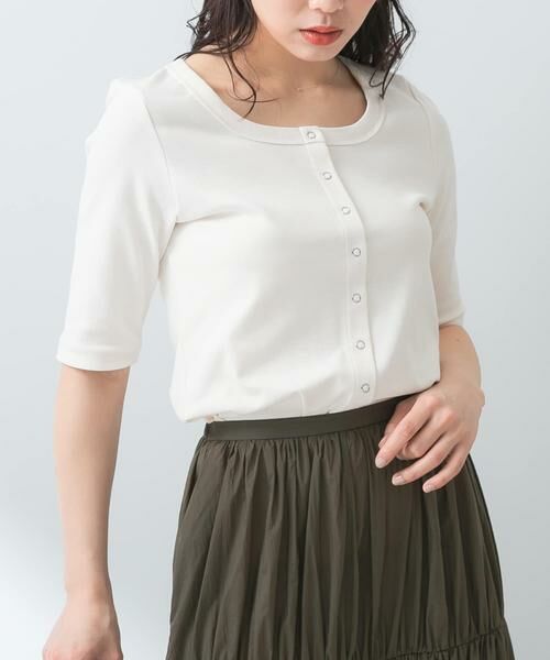 URBAN RESEARCH ROSSO / アーバンリサーチ ロッソ Tシャツ | 『UR TECH ひやサラクール』F by ROSSO　スクエアネックハーフスリーブプルオーバー | 詳細18