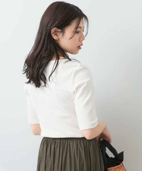 URBAN RESEARCH ROSSO / アーバンリサーチ ロッソ Tシャツ | 『UR TECH ひやサラクール』F by ROSSO　スクエアネックハーフスリーブプルオーバー | 詳細20