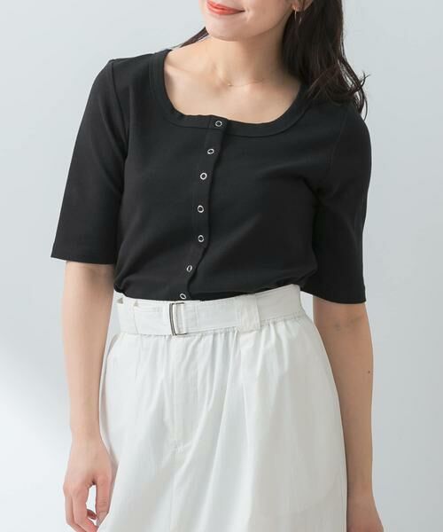 URBAN RESEARCH ROSSO / アーバンリサーチ ロッソ Tシャツ | 『UR TECH ひやサラクール』F by ROSSO　スクエアネックハーフスリーブプルオーバー | 詳細26