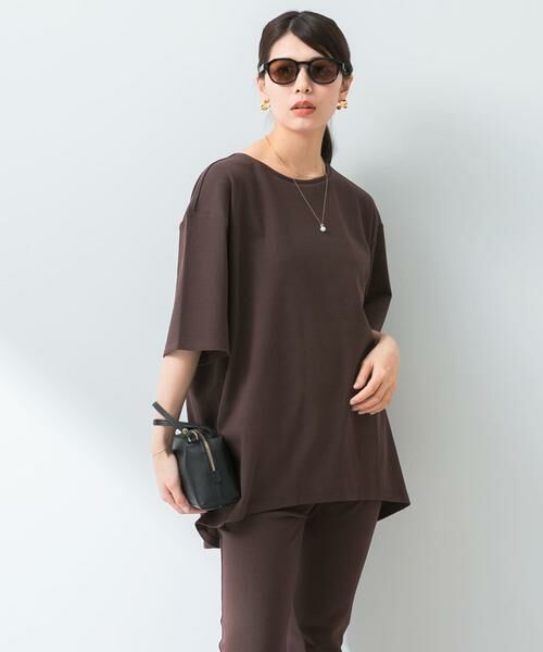 URBAN RESEARCH ROSSO / アーバンリサーチ ロッソ Tシャツ | 『UR TECH ひやサラクール』F by ROSSO　コクーンフレアチュニックTシャツ | 詳細1