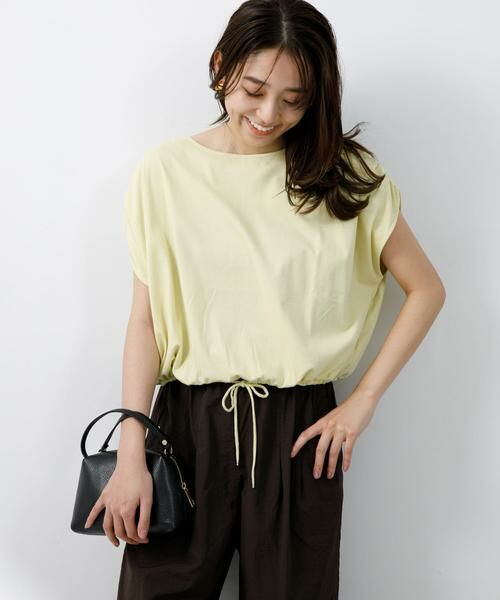 URBAN RESEARCH ROSSO/アーバンリサーチ ロッソ 『UR TECH』F by ROSSO UVCUTバックオープンクロップドTシャツ イエロー FREE