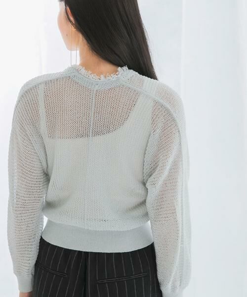 URBAN RESEARCH ROSSO / アーバンリサーチ ロッソ カーディガン・ボレロ | 柄編みフリンジカーディガン | 詳細10