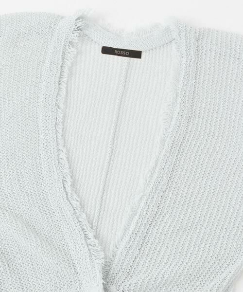 URBAN RESEARCH ROSSO / アーバンリサーチ ロッソ カーディガン・ボレロ | 柄編みフリンジカーディガン | 詳細14