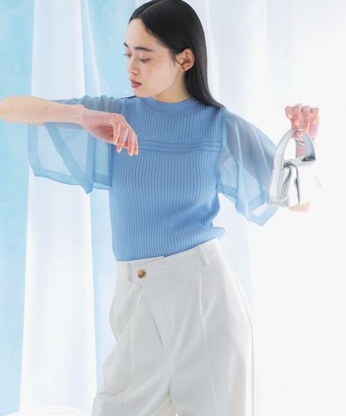 URBAN RESEARCH ROSSO / アーバンリサーチ ロッソ ニット・セーター | ハンカチスリーブリブニット | 詳細1