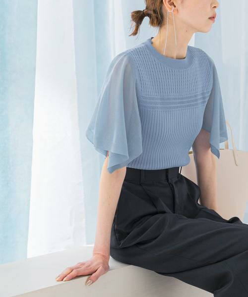 URBAN RESEARCH ROSSO / アーバンリサーチ ロッソ ニット・セーター | ハンカチスリーブリブニット | 詳細4