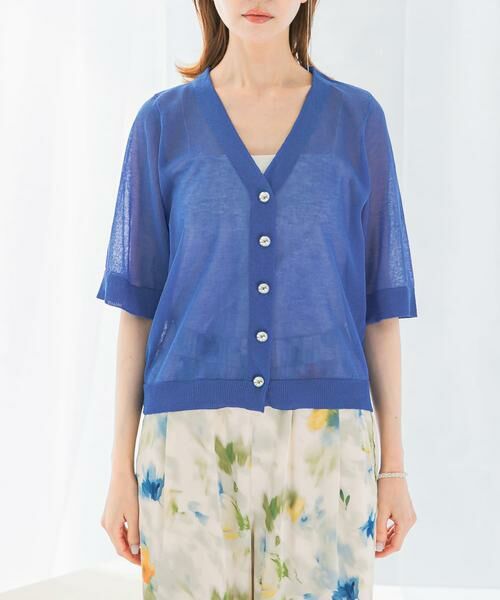 URBAN RESEARCH ROSSO / アーバンリサーチ ロッソ カーディガン・ボレロ | デザインボタンシアーカーディガン | 詳細5