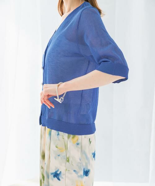 URBAN RESEARCH ROSSO / アーバンリサーチ ロッソ カーディガン・ボレロ | デザインボタンシアーカーディガン | 詳細9